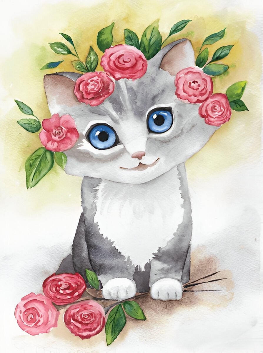 Как нарисовать котенка: шаг за шагом