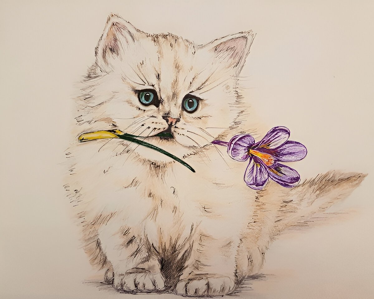 Как нарисовать котенка: шаг за шагом