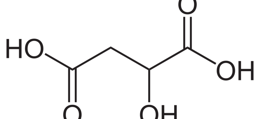 Яблучна кислота: формула, властивості та застосування у промисловості Яблучна кислота: формула, властивості та застосування у промисловості