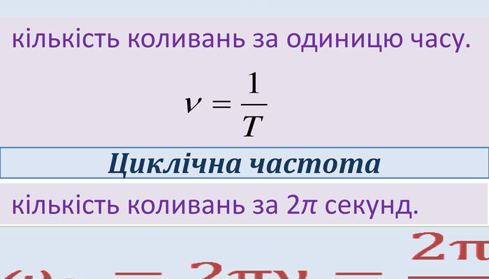 Формула для визначення циклічної частоти коливань: детальний огляд Формула для визначення циклічної частоти коливань: детальний огляд