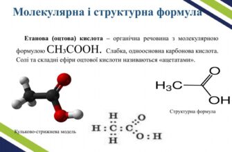 Що таке структурна формула оцтової кислоти і як її записати?