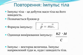 Що таке імпульс тіла та як працює відповідна формула?