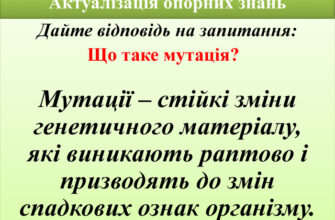 Що таке мутація: визначення, причини та наслідки генетичних змін