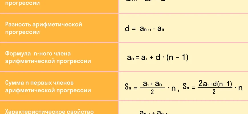 Як обчислити формулу арифметичної прогресії: детальна інструкція Як обчислити формулу арифметичної прогресії: детальна інструкція