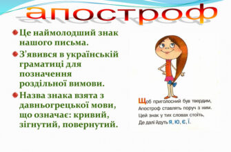 Що таке апостроф: визначення, правила вживання та приклади