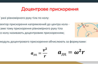 Формула доцентрового прискорення: як обчислити кутову швидкість?