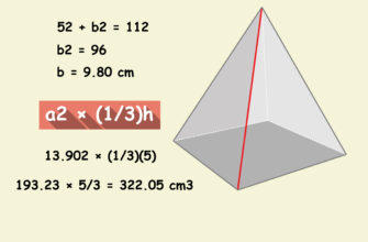 Объем пирамиды: формула для розрахунку об’єму фігури