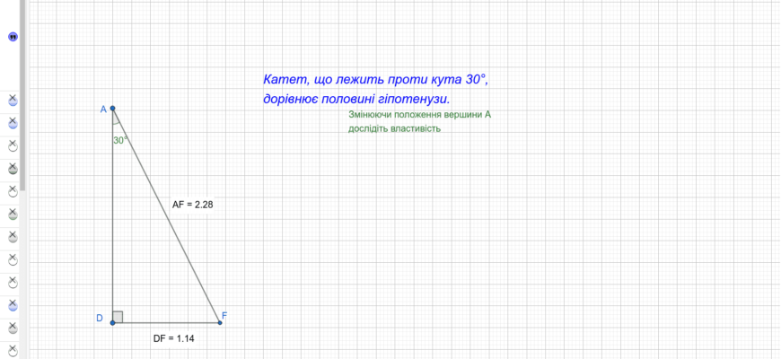 Як застосувати теорему про кут 30 градусів у геометрії?