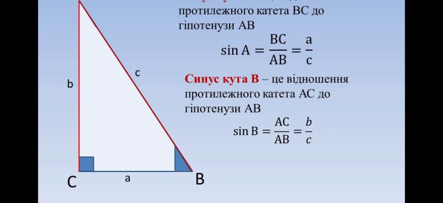 Синус це що таке: просте пояснення та застосування в житті Синус це що таке: просте пояснення та застосування в житті