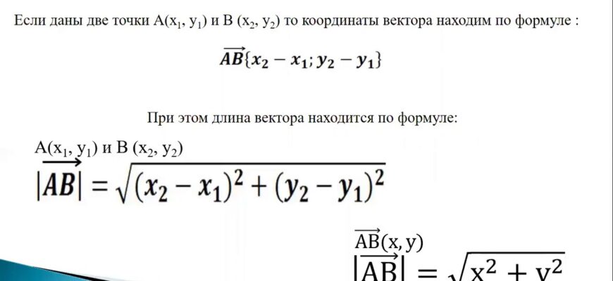 Формула координат вектора: як обчислити правильно крок за кроком?