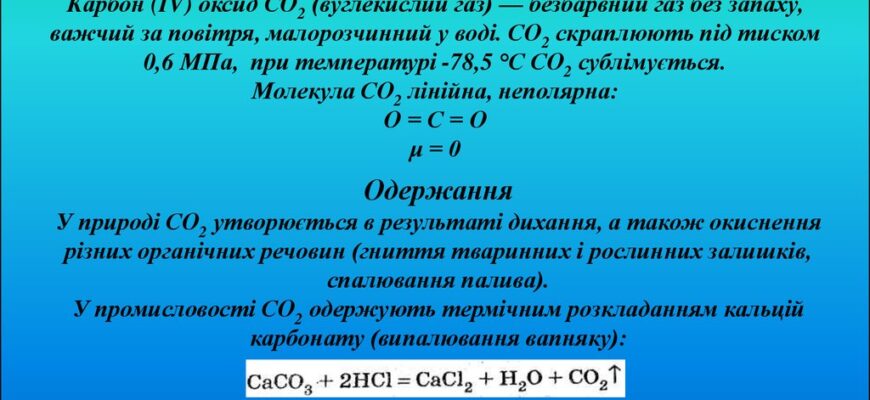Карбо́н(IV) оксид формула: що таке CO2 і як він утворюється?