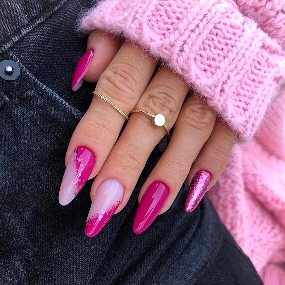 Маникюр на длинные ногти