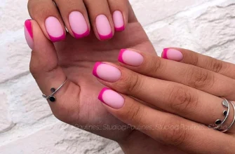 Яскраво-рожевий манікюр френч – 65 Фото Ідей