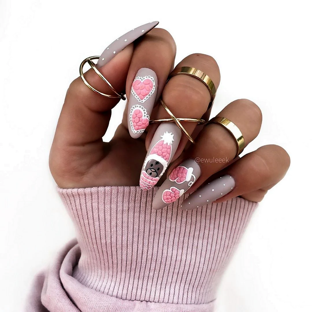 Красивый маникюр на длинные ногти