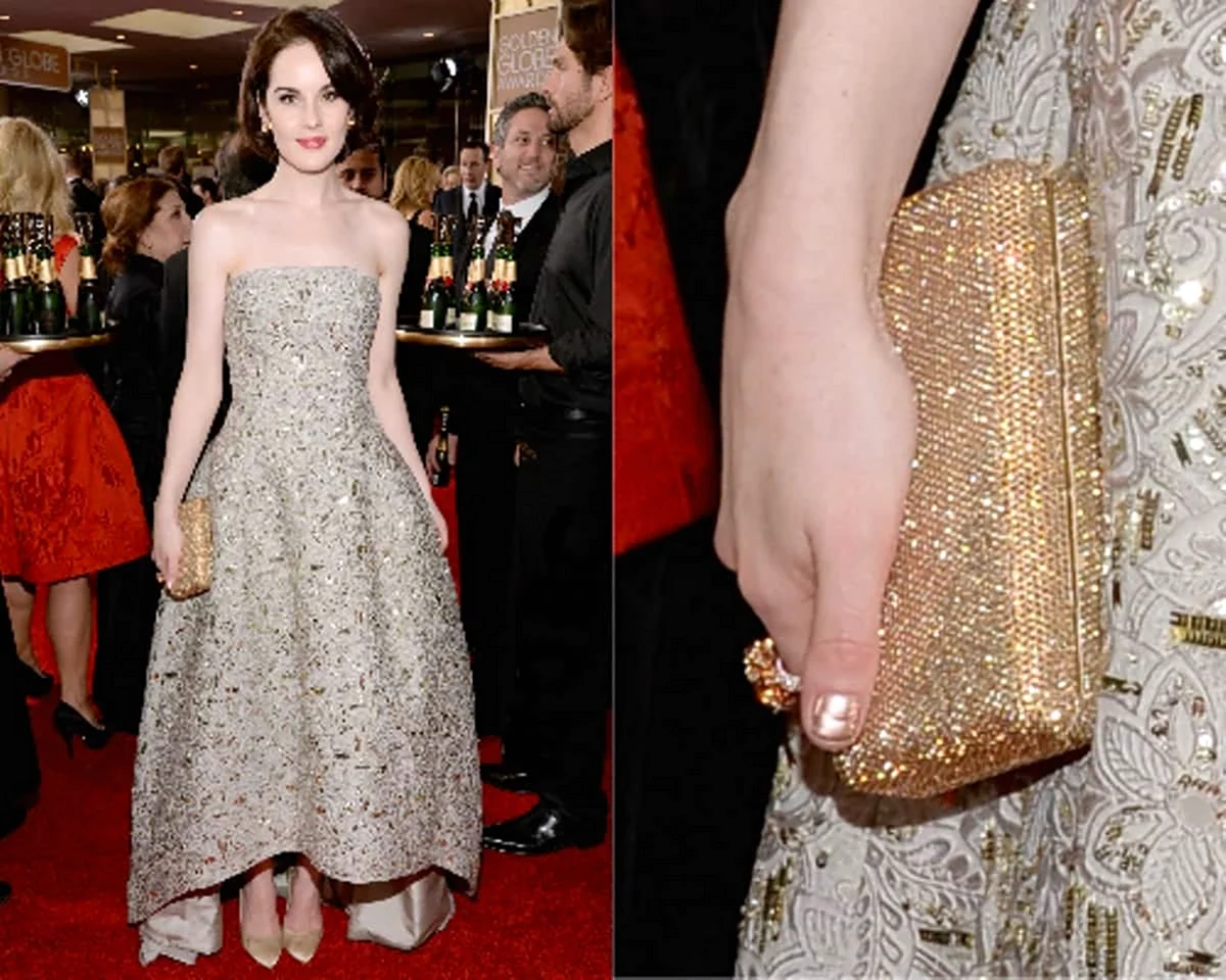 Маникюр к золотистому платью