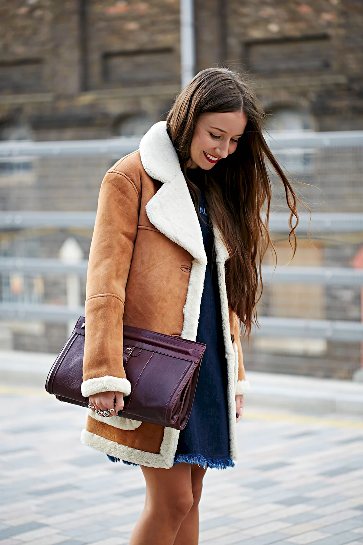 Стильные Луки с дубленкой