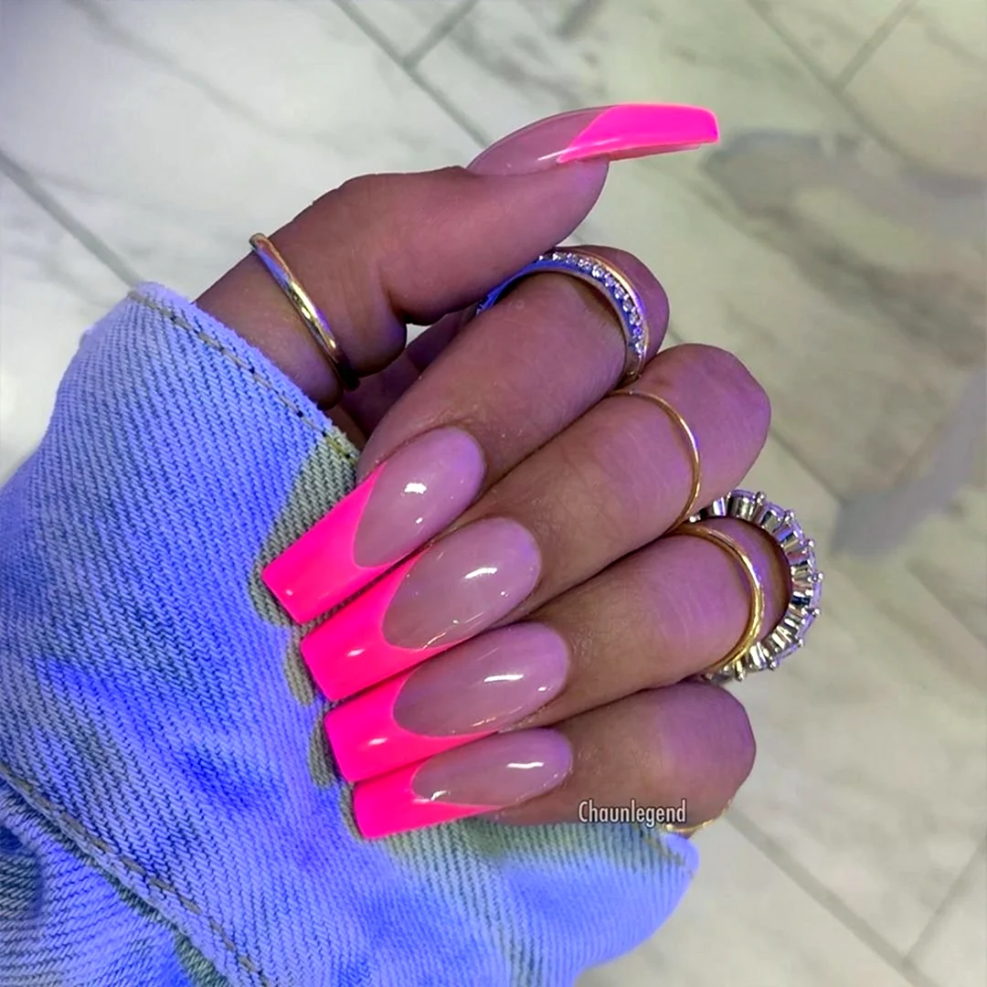 Выкладной френч неон