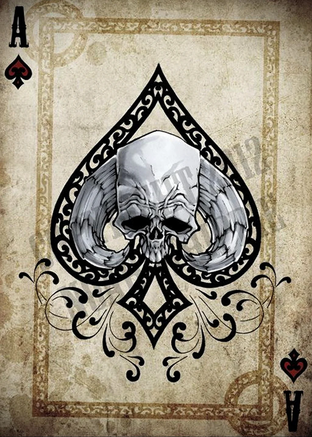 Карта Игральная туз пики