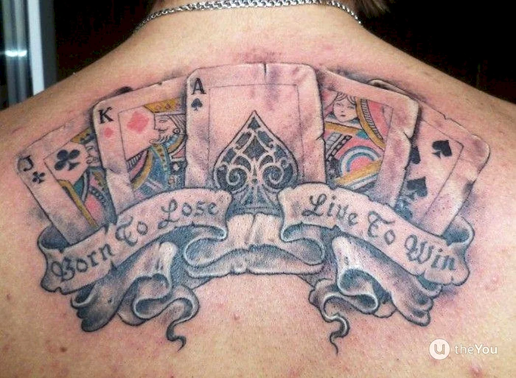 Тату лента с надписью на руке